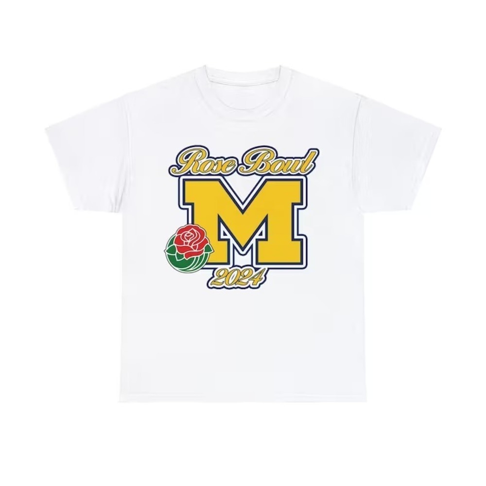 2024 Michigan Rose Bowl Shoulder Patch T-shirt